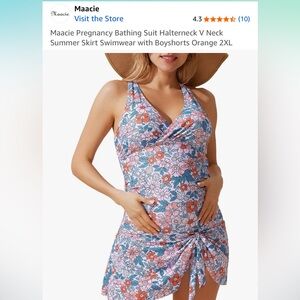 Floral Maternity Halterneck Two piece Swimsuit